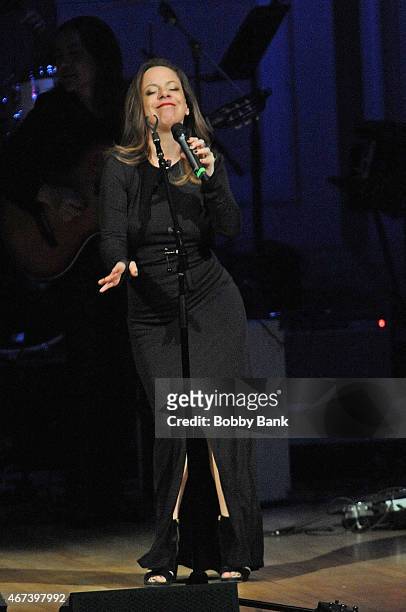 Bebel Gilberto performs at The Music of David Byrne & Talking Heads at Carnegie Hall on March 23, 2015 in New York City.