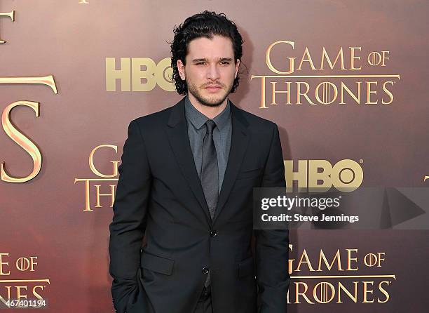 Kit Harington attends HBO's "Game Of Thrones" Season 5 San Francisco Premiere at San Francisco Opera House on March 23, 2015 in San Francisco,...