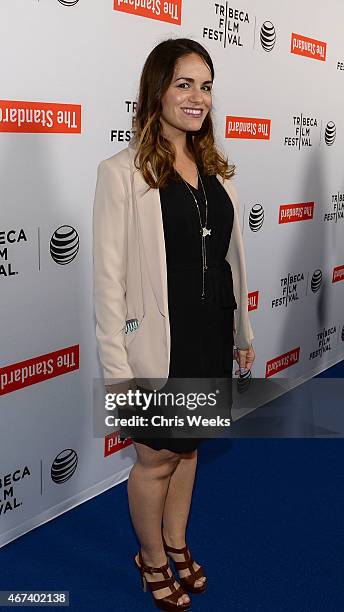 Actress Carolina Groppa attends the 2015 Tribeca Film Festival LA kickoff reception at The Standard, Hollywood on March 23, 2015 in West Hollywood,...