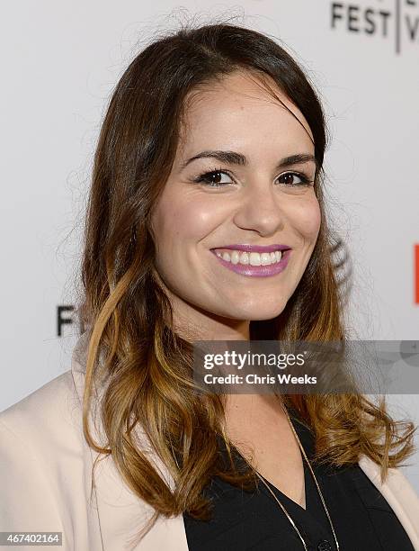 Actress Carolina Groppa attends the 2015 Tribeca Film Festival LA kickoff reception at The Standard, Hollywood on March 23, 2015 in West Hollywood,...