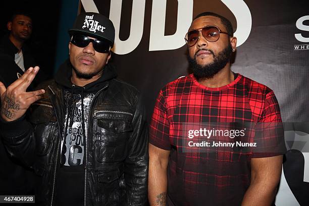 Ray Day and Choppa Zoe attend Who's Next Featuring Bizzy Crook at S.O.B.'s on March 23 in New York City.