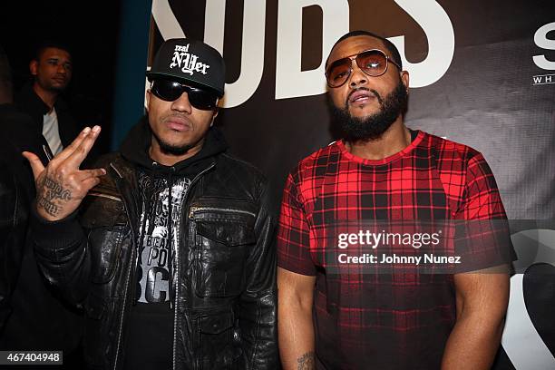 Ray Day and Choppa Zoe attend Who's Next Featuring Bizzy Crook at S.O.B.'s on March 23 in New York City.