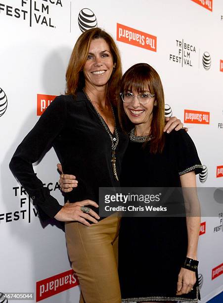 Director Andrea Nevins and producer Christine Riley attend the 2015 Tribeca Film Festival LA kickoff reception at The Standard, Hollywood on March...