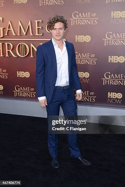 Actor Finn Jones attends HBO's 'Game of Thrones' Season 5 Premiere at the San Francisco War Memorial Opera House on March 23, 2015 in San Francisco,...