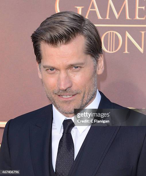 Actor Nikolaj Coster-Waldau attends HBO's 'Game of Thrones' Season 5 Premiere at the San Francisco War Memorial Opera House on March 23, 2015 in San...