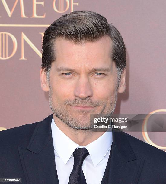 Actor Nikolaj Coster-Waldau attends HBO's 'Game of Thrones' Season 5 Premiere at the San Francisco War Memorial Opera House on March 23, 2015 in San...