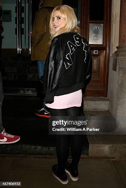 Pixie Lott sighting at The Oliver Conquest on February 6, 2014 in London, England.