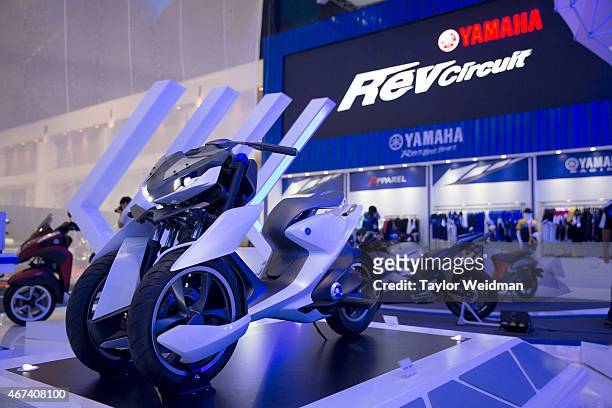 The Yamaha 03GEN is displayed at the 36th Bangkok International Motor Show at Impact Muang Thong Thani on March 24, 2015 in Bangkok, Thailand.
