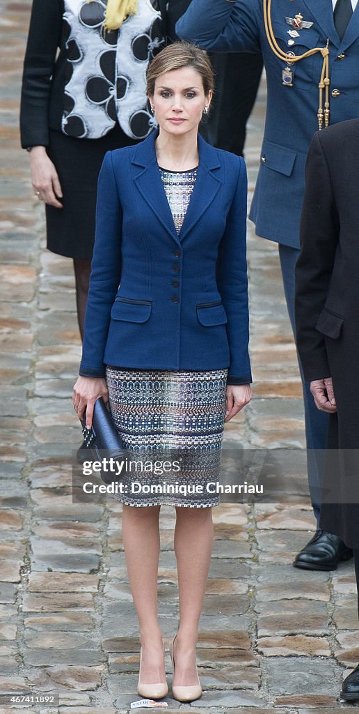 King Felipe Of Spain and Queen  Letizia Of Spain On Official Visit In France : Day 1