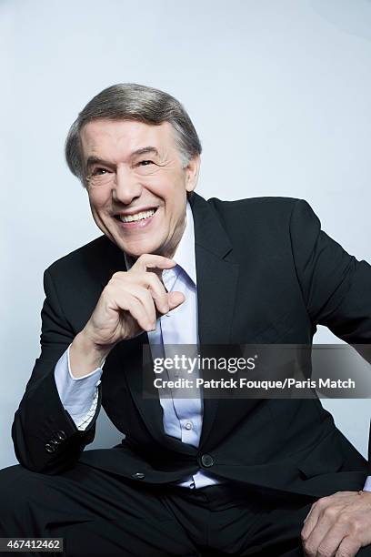 Singer Salvatore Adamo is photographed for Paris Match on November 6, 2014 in Paris, France.