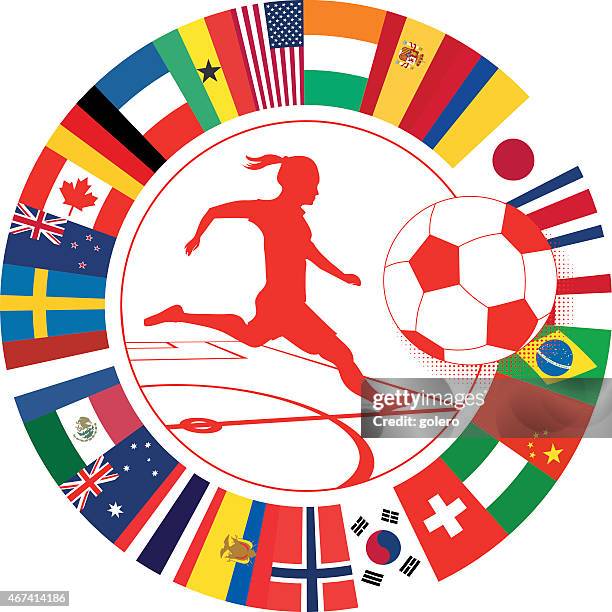 international women soccer symbol - international match stock illustrations