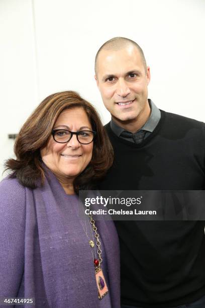 Fern Mallis and TV personality Nigel Barker attend the Duckie Brown fashion show during Mercedes-Benz Fashion Week Fall 2014 at Industria Superstudio...