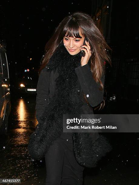 Zara Martin sighting at the Groucho club on February 6, 2014 in London, England.