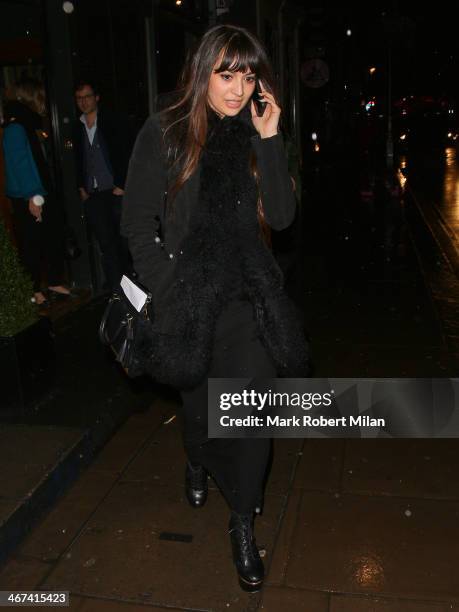 Zara Martin sighting at the Groucho club on February 6, 2014 in London, England.