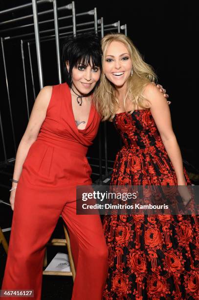 Singer Joan Jett and actress AnnaSophia Robb attend Go Red For Women The Heart Truth Red Dress Collection 2014 Show Made Possible By Macy's And...