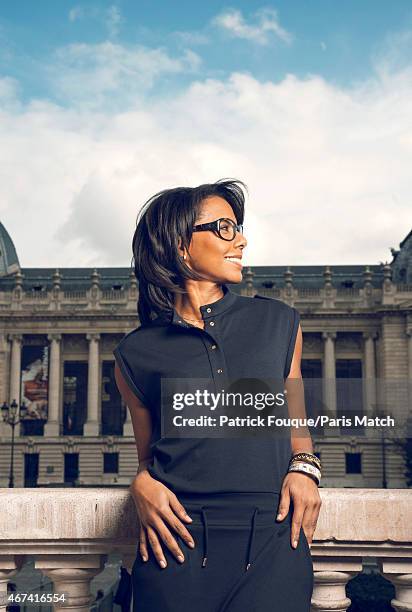 Journalist Audrey Pulvar is photographed for Paris Match on February 5, 2014 in Paris, France.