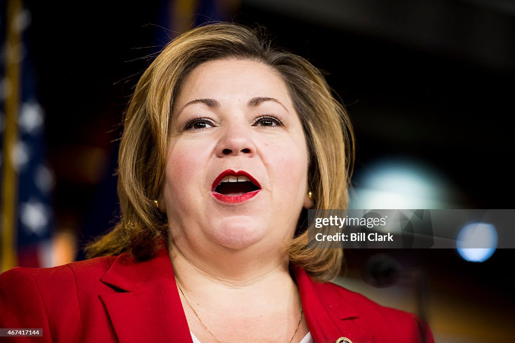 Ms Sanchez Rep. Linda Sanchez, D-Calif., speaks as members of the Congressional ...
