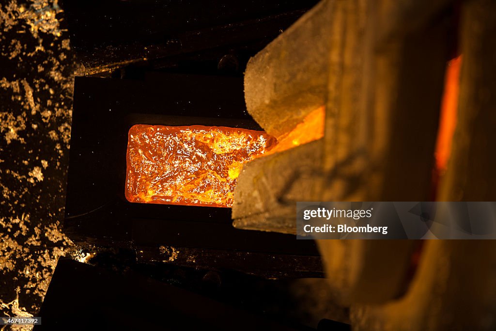 Copper, Gold And Silver Bullion Manufacture At KGHM Polska Miedz SA Smelting Plant