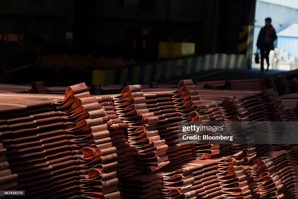 Copper, Gold And Silver Bullion Manufacture At KGHM Polska Miedz SA Smelting Plant