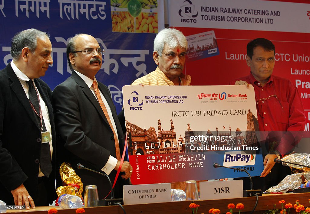 Railway Minister Suresh Prabhu Launches RuPay Pre-Paid Debit Card