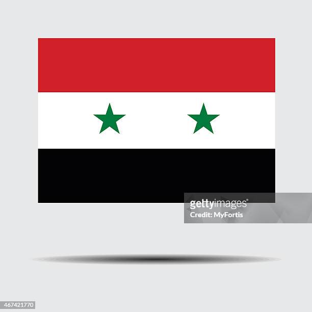 flagge von syrien  - east asian culture stock-grafiken, -clipart, -cartoons und -symbole