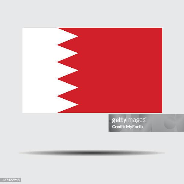 nationalflagge von bahrain - east asian culture stock-grafiken, -clipart, -cartoons und -symbole