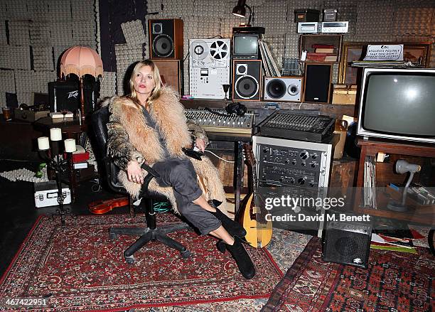 Kate Moss attends an after party following a special screening of Jim Jarmusch's "Only Lovers Left Alive" at Heaven on February 6, 2014 in London,...