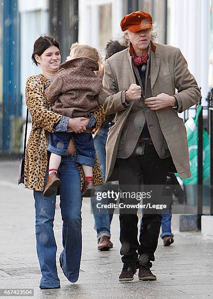 Pixie Geldof and Sir Bob Geldof are seen with his late daughter Peaches children as he spends the day in Primrose Hill with his family including...