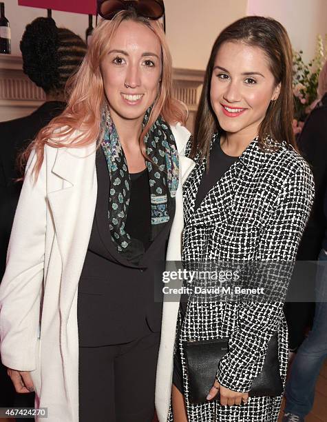 Harley Moon Kemp and Electra Formosa attend as Rochelle Humes presents her SS15 collection for very.co.uk at The Portico Rooms, Somerset House on...