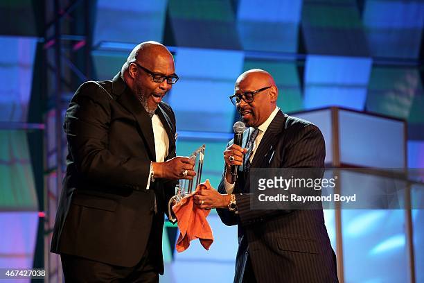 Pastor, Preacher, Singer, Composer and Musician Marvin Winans receives the "Lifetime Achievement Award - Founder's Edition" from Bishop Paul S....