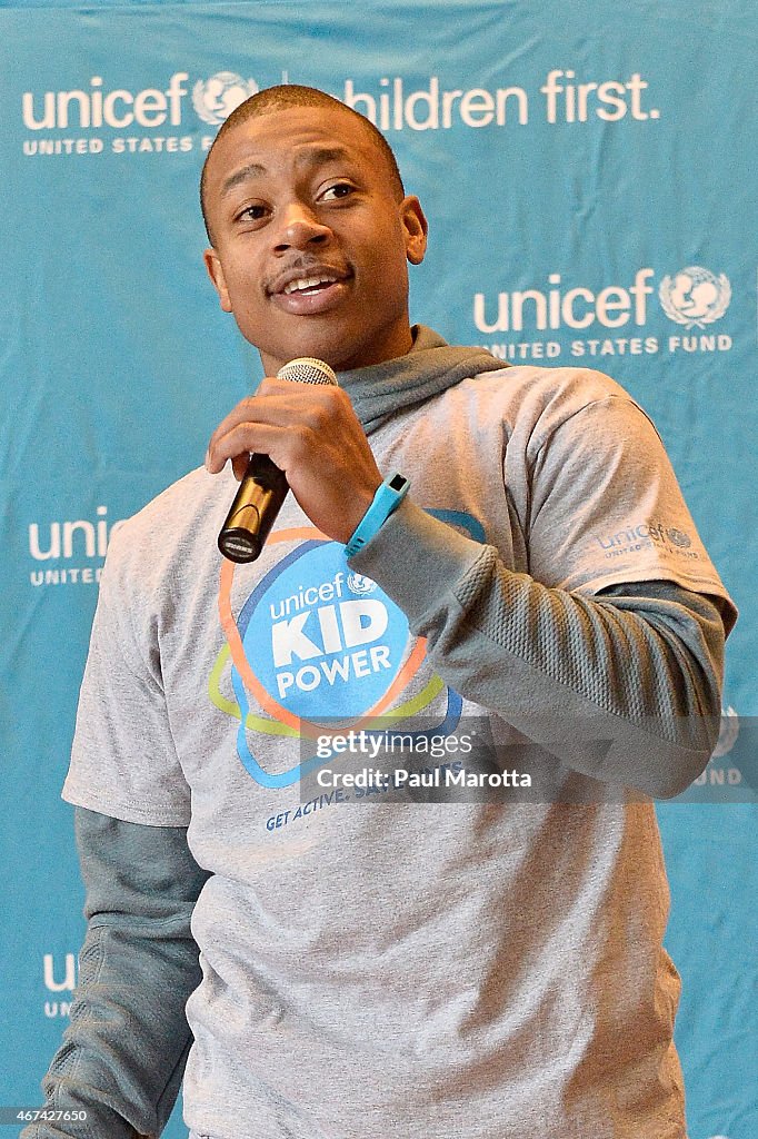 UNICEF Kid Power Kicks Off In Boston With Boston Celtics Guard Isaiah Thomas