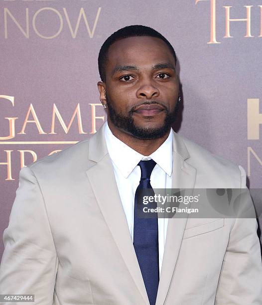 Cornerback Perrish Cox attends HBO's 'Game Of Thrones' Season 5 San Francisco Premiere at San Francisco Opera House on March 23, 2015 in San...
