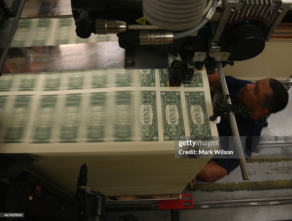 U.S. Bureau Of Engraving And Printing Oversees Dollar Bill Production