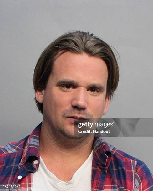 In this handout photo provided by Miami-Dade Police Department, Sean Stewart, the son of singer Rod Stewart and Alana Collins, is seen in a police...