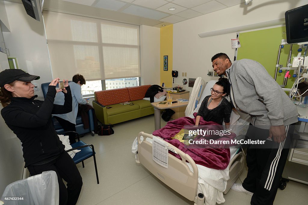 Boston Celtic Marcus Smart Surprises Patients At Boston Children's Hospital
