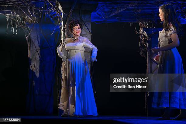 Actress Chita Rivera and Michelle Veintimilla performs in "The Visit" at The Lyceum Theater on March 24, 2015 in New York City.