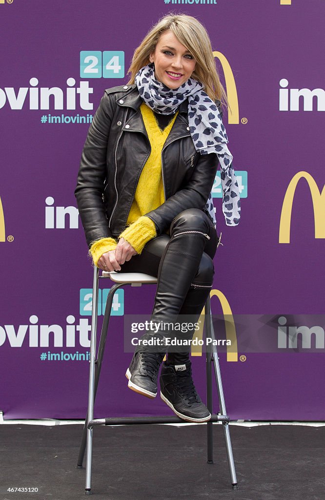 Anna Simon Attends McDonalds Event in Madrid