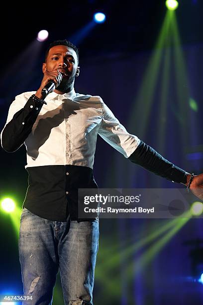 Singer Darrel Walls from The Walls Group performs during the Allstate Gospel SuperFest 2015 at House Of Hope Arena on March 21, 2015 in Chicago,...