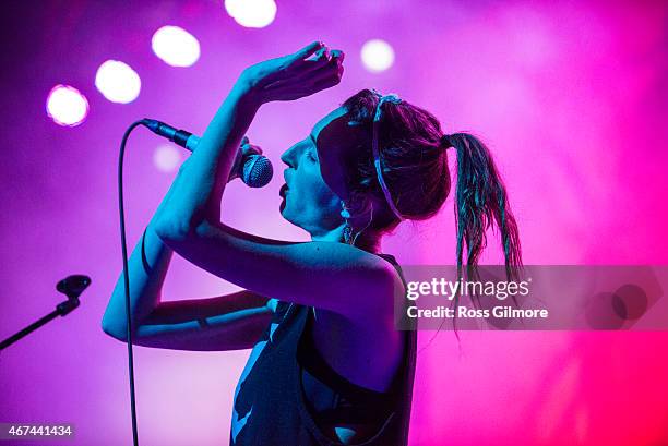 Emily Kokal of American band Warpaint performs on stage at O2 ABC Glasgow on March 24, 2015 in Glasgow, United Kingdom.