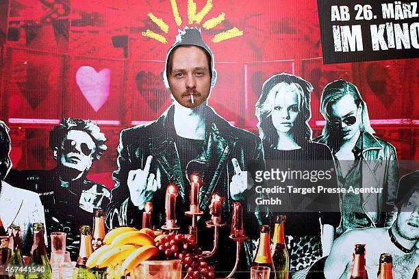 Actor Tom Schilling attends the premiere of the film 'Tod den Hippies - Es lebe der Punk!' at UCI Kinowelt on March 24, 2015 in Berlin, Germany.