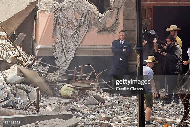 Daniel Craig is seen filming "Spectre" the new James Bond on March 24, 2015 in Mexico City, Mexico.