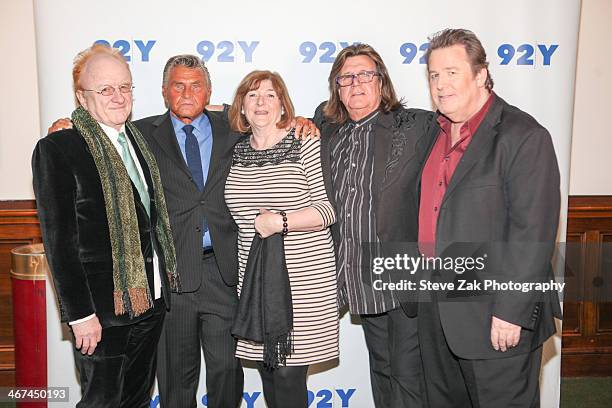 Peter Asher, Vince Calandra, Freda Kelly, Billy J Kramer and Martin Lewis attend A Special Evening With "Friends Of The Beatles" at 92nd Street Y on...