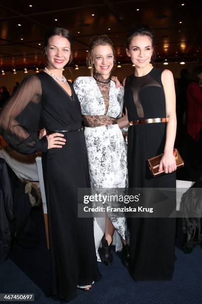 Jessica Schwarz, Heike Makatsch and Nadine Warmuth attend the Opening Party - 64th Berlinale International Film Festival at Berlinale Palast on...