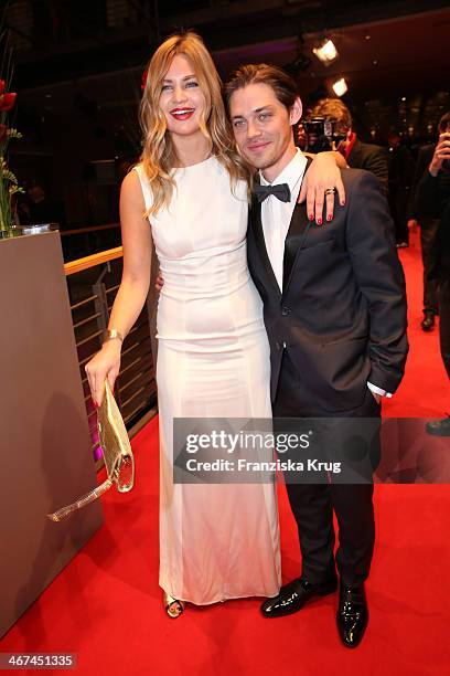 Jennifer Akerman and Tom Payne attend the Opening Party - 64th Berlinale International Film Festival at Berlinale Palast on February 06, 2014 in...