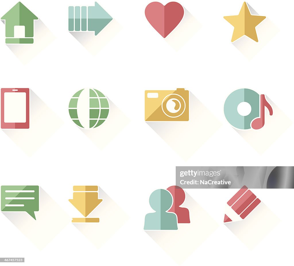 Universal Flat icons set