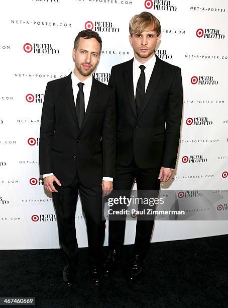 Fashion designers Peter Pilotto and Christopher De Vos attend the PETER PILOTTO for Target launch event on February 6, 2014 in New York City.