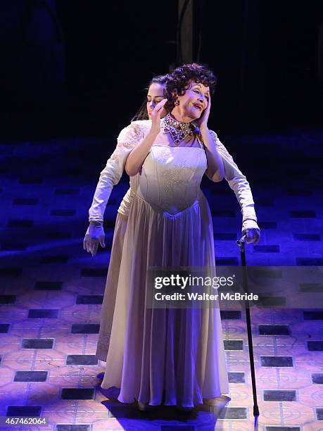 Chita Rivera and Michelle Veintimilla perform 'Love and Love Alone' from 'The Visit' at The Lyceum Theater on March 24, 2015 in New York City.