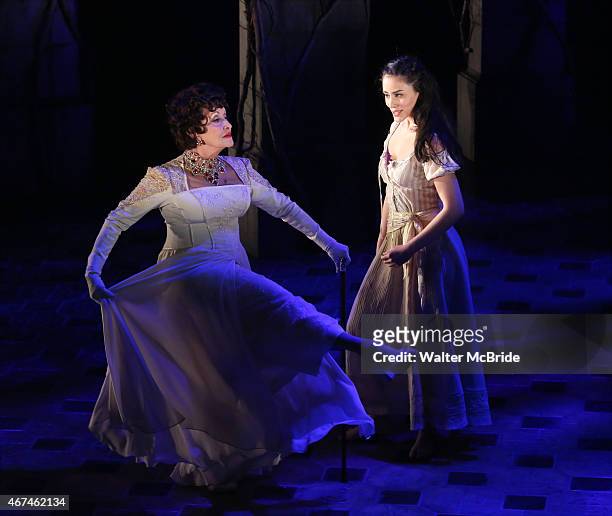 Chita Rivera and Michelle Veintimilla perform 'Love and Love Alone' from 'The Visit' at The Lyceum Theater on March 24, 2015 in New York City.