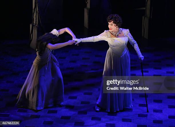 Chita Rivera and Michelle Veintimilla perform 'Love and Love Alone' from 'The Visit' at The Lyceum Theater on March 24, 2015 in New York City.