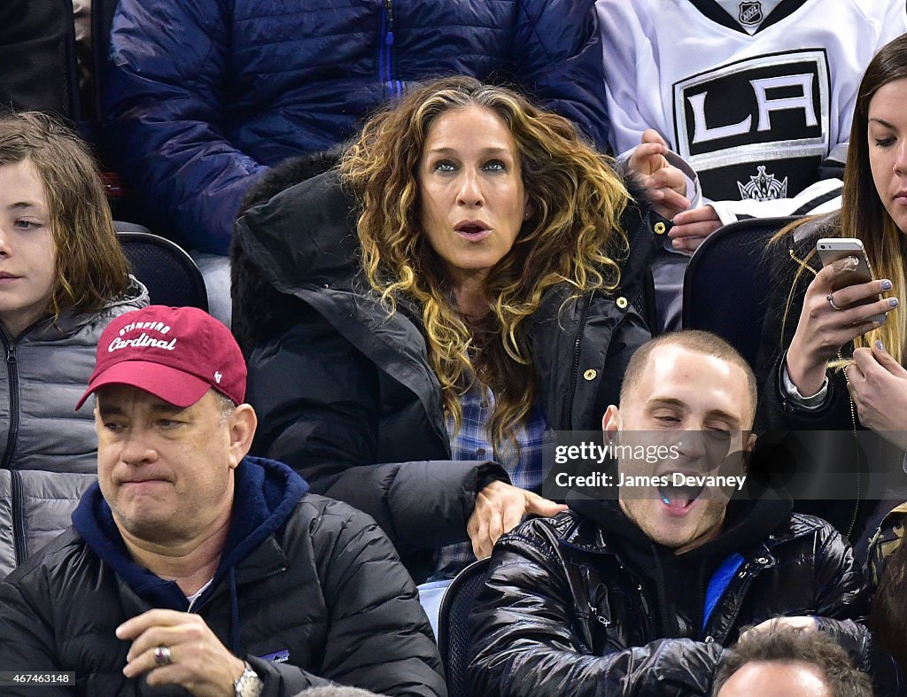 Celebrities Attend Los Angeles Kings Vs New York Rangers Game - March 24, 2015